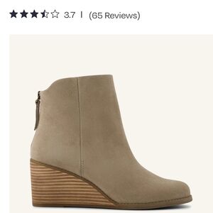 Toms Taupe Wedge Ankle Boots
